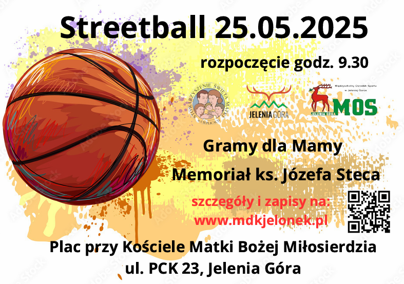 Zapisy na Streetball 2025 – Memoriał ks. Józefa Steca Zapisy na Streetball 2025 – Memoriał ks. Józefa Steca